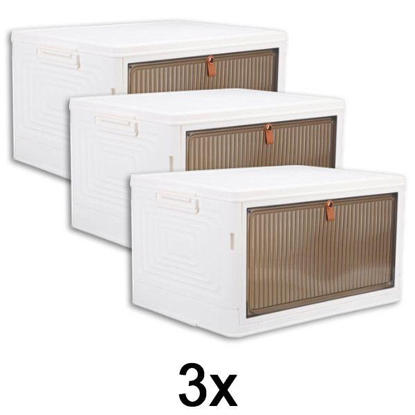 3x Úložné boxy s vekom a kolieskami | ORGABOX